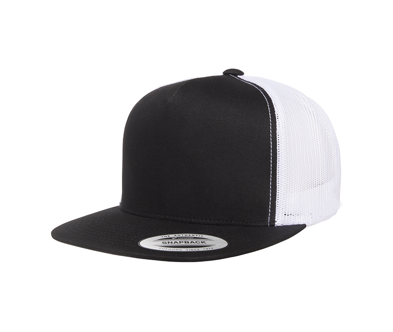 YP Classics® Retro Trucker Cap – 2-Tone Black & White